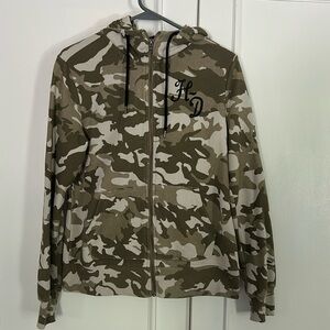 Hooded zip up sweatshirt